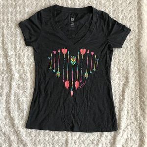 Juniors ROXY Graphic V-Neck